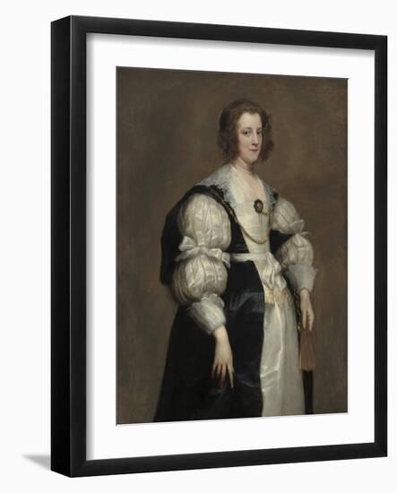 Lady with a Fan, c.1628-Anthony van Dyck-Framed Giclee Print