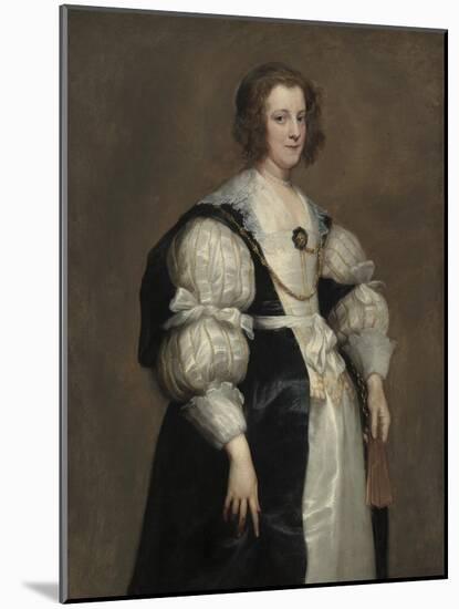 Lady with a Fan, c.1628-Anthony van Dyck-Mounted Giclee Print