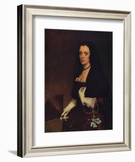 'Lady with a Fan', c1638-1639, (c1915)-Diego Velasquez-Framed Giclee Print