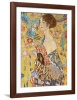 Lady with a Fan-Gustav Klimt-Framed Art Print