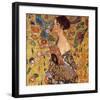 Lady with a Fan-Gustav Klimt-Framed Premium Giclee Print