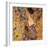 Lady with a Fan-Gustav Klimt-Framed Premium Giclee Print