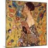 Lady with a Fan-Gustav Klimt-Mounted Premium Giclee Print