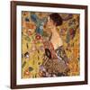 Lady with a Fan-Gustav Klimt-Framed Premium Giclee Print