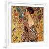 Lady with a Fan-Gustav Klimt-Framed Premium Giclee Print