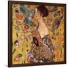 Lady with a Fan-Gustav Klimt-Framed Premium Giclee Print