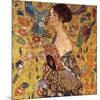 Lady with a Fan-Gustav Klimt-Mounted Premium Giclee Print