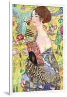 Lady with a Fan-Gustav Klimt-Framed Art Print