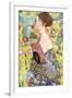 Lady with a Fan-Gustav Klimt-Framed Art Print