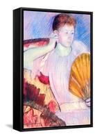 Lady with a Fan-Mary Cassatt-Framed Stretched Canvas
