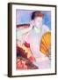 Lady with a Fan-Mary Cassatt-Framed Art Print