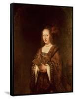 Lady with a Fan-Rembrandt van Rijn-Framed Stretched Canvas