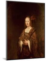 Lady with a Fan-Rembrandt van Rijn-Mounted Premium Giclee Print