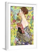 Lady with a Fan-Gustav Klimt-Framed Art Print