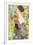 Lady with a Fan-Gustav Klimt-Framed Art Print