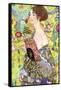 Lady with a Fan-Gustav Klimt-Framed Stretched Canvas