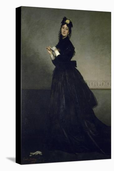 Lady with a Glove1869-Charles Émile Carolus-Duran-Stretched Canvas