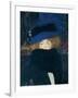 Lady with a Hat and a Feather Boa-Gustav Klimt-Framed Giclee Print