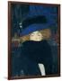 Lady with a Hat and a Feather Boa-Gustav Klimt-Framed Giclee Print