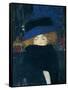 Lady with a Hat and a Feather Boa-Gustav Klimt-Framed Stretched Canvas