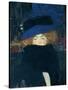 Lady with a Hat and a Feather Boa-Gustav Klimt-Stretched Canvas