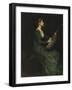 Lady with a Lute-Thomas Wilmer Dewing-Framed Premium Giclee Print