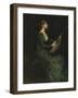 Lady with a Lute-Thomas Wilmer Dewing-Framed Premium Giclee Print