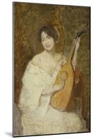 Lady with a Mandolin-Julian Alden Weir-Mounted Giclee Print