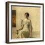 Lady with a Mask. Dated: 1911. Dimensions: overall: 56.2 × 61.3 cm (22 1/8 × 24 1/8 in.) framed...-Thomas Wilmer Dewing-Framed Premium Giclee Print