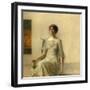 Lady with a Mask. Dated: 1911. Dimensions: overall: 56.2 × 61.3 cm (22 1/8 × 24 1/8 in.) framed...-Thomas Wilmer Dewing-Framed Premium Giclee Print