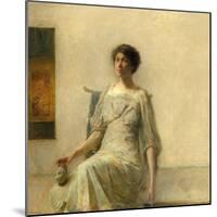 Lady with a Mask. Dated: 1911. Dimensions: overall: 56.2 × 61.3 cm (22 1/8 × 24 1/8 in.) framed...-Thomas Wilmer Dewing-Mounted Premium Giclee Print