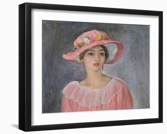 Lady with a Pink Hat-Henri Lebasque-Framed Giclee Print