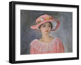 Lady with a Pink Hat-Henri Lebasque-Framed Giclee Print