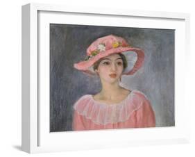 Lady with a Pink Hat-Henri Lebasque-Framed Giclee Print