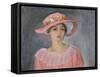 Lady with a Pink Hat-Henri Lebasque-Framed Stretched Canvas