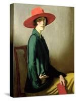 Lady with a Red Hat-William Strang-Stretched Canvas
