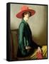 Lady with a Red Hat-William Strang-Framed Stretched Canvas