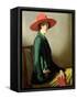 Lady with a Red Hat-William Strang-Framed Stretched Canvas