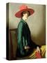 Lady with a Red Hat-William Strang-Stretched Canvas