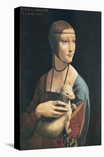 Lady with an Ermine-Leonardo da Vinci-Stretched Canvas