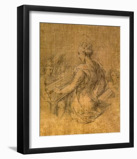 Lady with Angels-Parmigianino-Framed Art Print