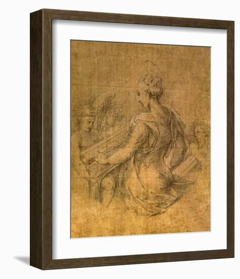 Lady with Angels-Parmigianino-Framed Art Print