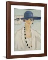 Lady with Beads, 1923-Kees van Dongen-Framed Premium Giclee Print