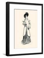 Lady With Binoculars-Charles Dana Gibson-Framed Art Print