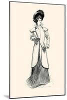Lady With Binoculars-Charles Dana Gibson-Mounted Art Print