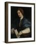 Lady with Book of Verse by Petrarch, c.1515-25-Andrea del Sarto-Framed Giclee Print