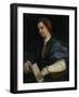 Lady with Book of Verse by Petrarch, c.1515-25-Andrea del Sarto-Framed Giclee Print