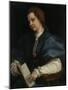 Lady with Book of Verse by Petrarch, c.1515-25-Andrea del Sarto-Mounted Giclee Print