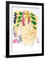 Lady With Cat-Wayne Ensrud-Framed Limited Edition