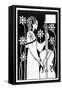 Lady with Cello, from 'Le Morte D'Arthur'-Aubrey Beardsley-Framed Stretched Canvas